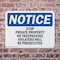 Signmission Stop Private Property No Trespassing Violators OSHA Notice Sign, Plastic, 10in W x 7in L, 2PK OS-2PACK-NS-P-710-L-18486 - alternate 6